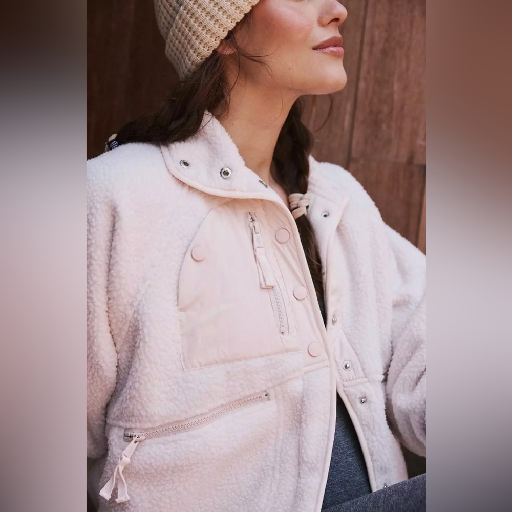 Free People FP Movement x Hatch Hit the Slopes Fleece Jacket Small Maternity - Picture 3 of 7